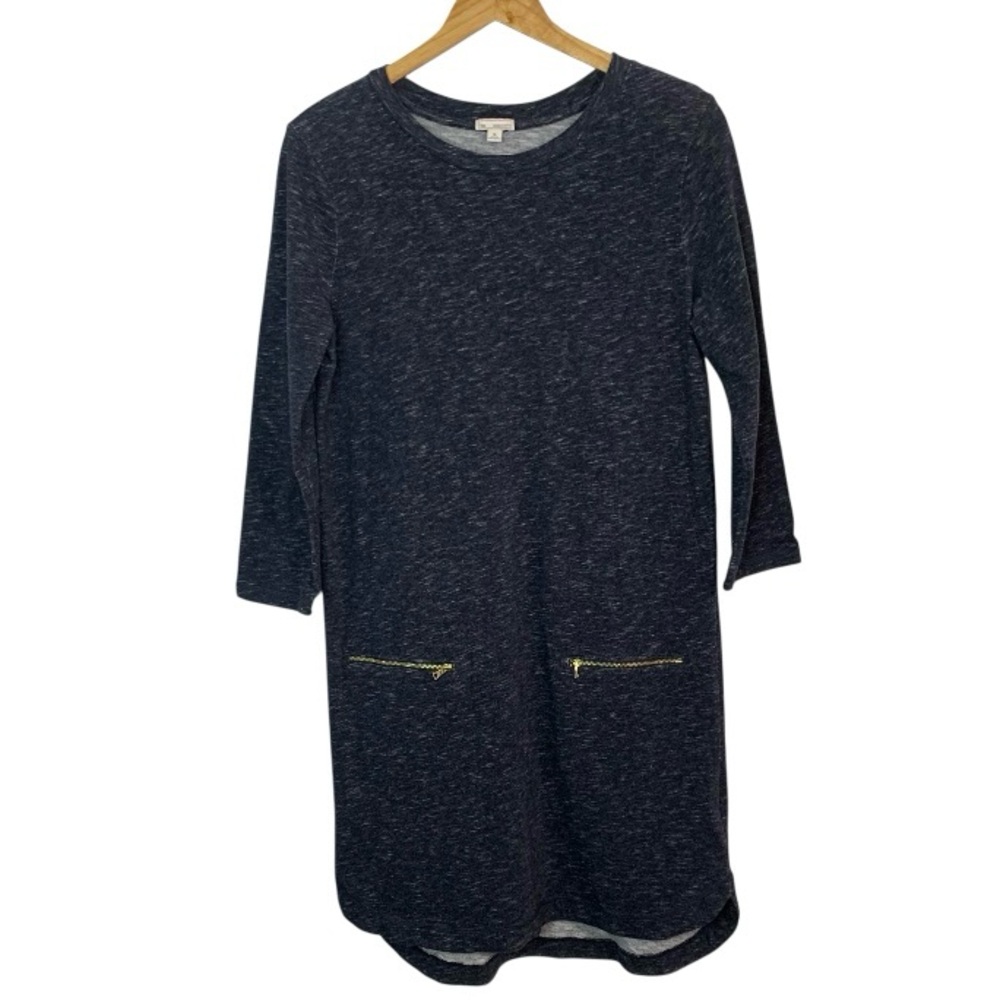 GAP 100% Cotton Knit Dress w/ Gold Zip Pockets